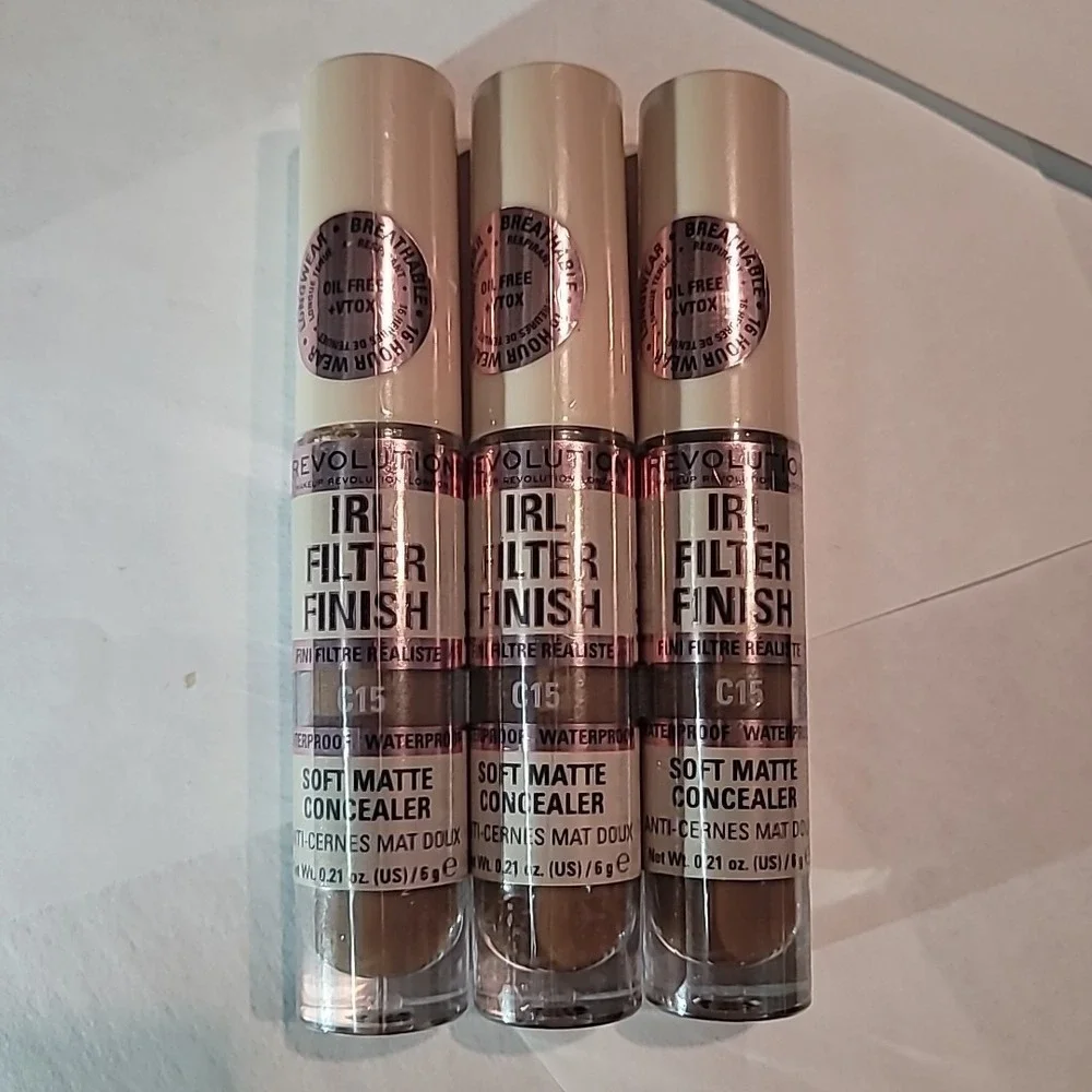 Lot of‎ 3 | Revolution IRL Filter Finish Soft Matte Concealer (0.21oz/6g) C15